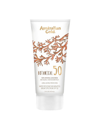 Australian Gold Botanical Sunscreen Mineral Lotion, Broad Spectrum, Water Resist