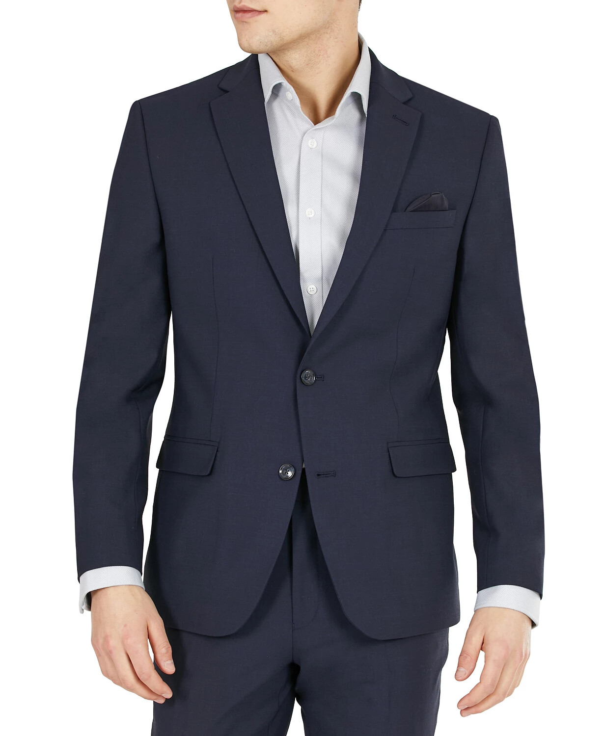 $425 Bar III Men's Slim Fit Solid Navy Sport Coat 46R