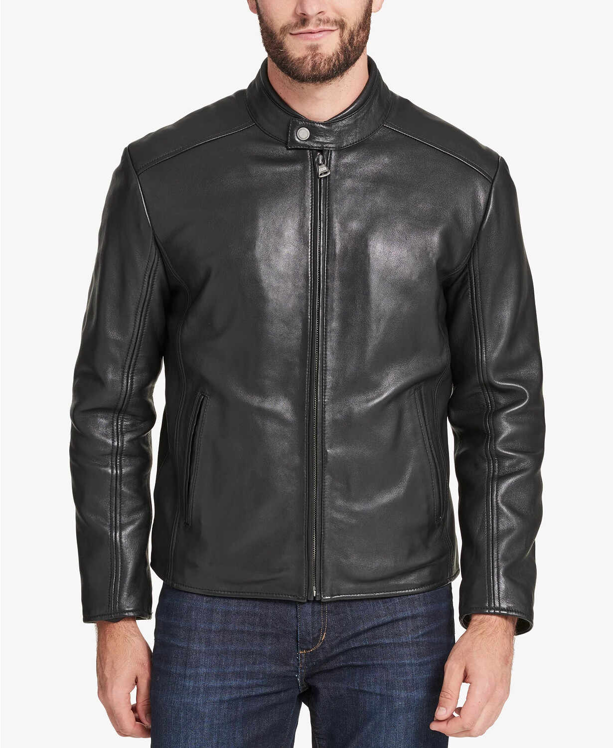 Marc New York ミリタリー ジャケット $595 Marc New York Men's Espresso Leather Moto Jacket XXL | eBay