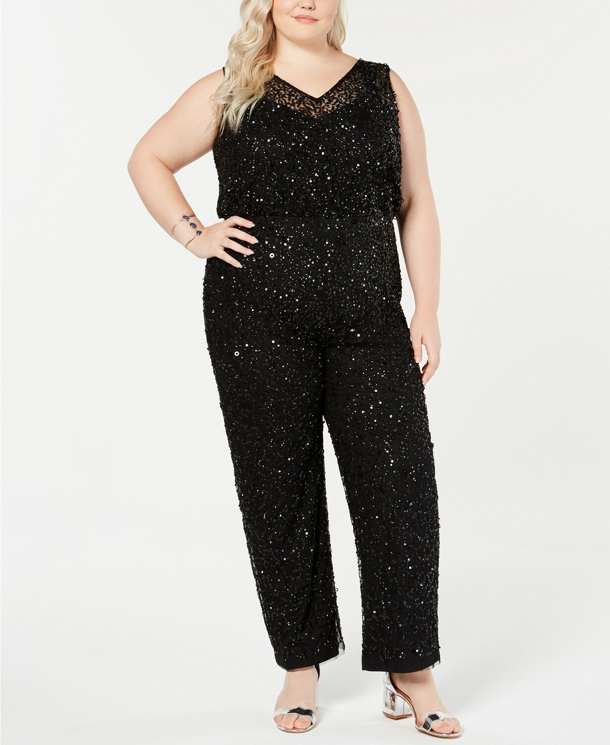 adrianna papell jumpsuit plus size
