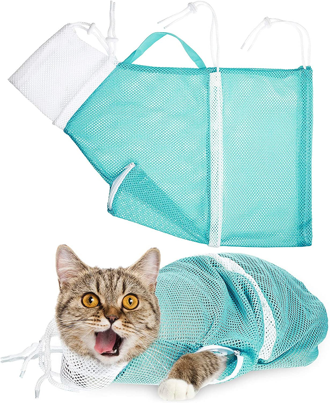 Cat Shower Net Bag Grooming Bathing Adjustable Washing Bag Mul...