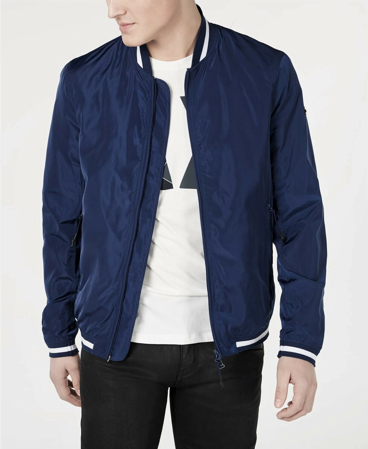 $110 A|X Armani Exchange Men's Long Sleeve Blouson Jacket $110 A|X Armani Exchange Men's Long Sleeve Blouson Jacket