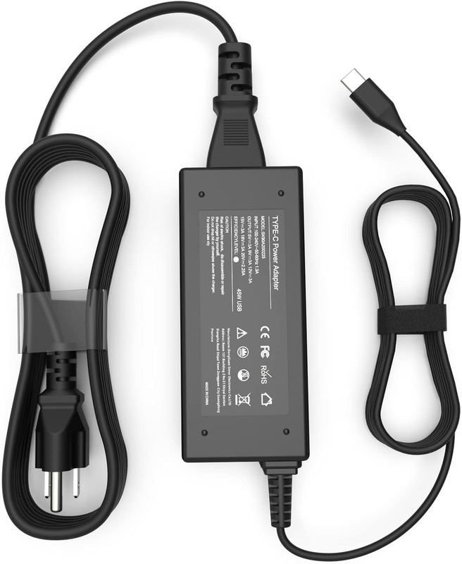 45W Chromebook Charger USB C Laptop Charger Compatible with HP Lenovo Dell Asus