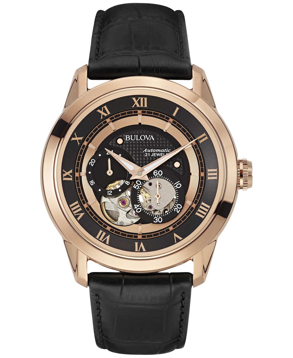 Bulova 97A116 Vantage Automatic Black Dial Rose Gold Case Bulova 97A116 Vantage Automatic Black Dial Rose Gold Case