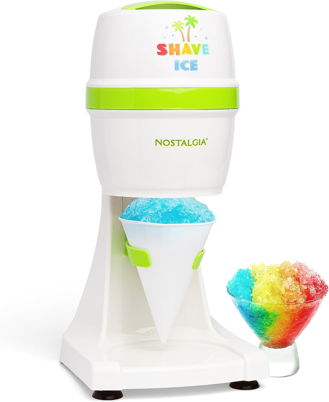 Snow Cone Shaved Ice Machine - Retro Table-Top Slushie Machine - Includes 1 Reus