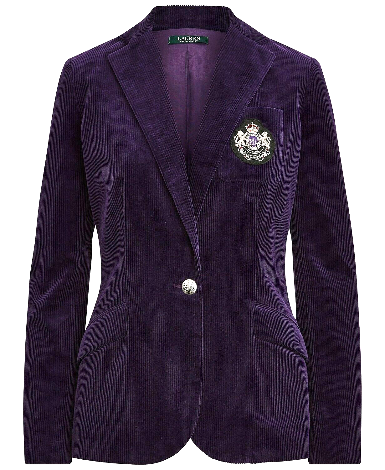 Y746/RALPH LAUREN/希少/シルバーパヴェ RLLブローチ Lauren Ralph Lauren BRAND NEW Bullion-Patch Corduroy LOGO