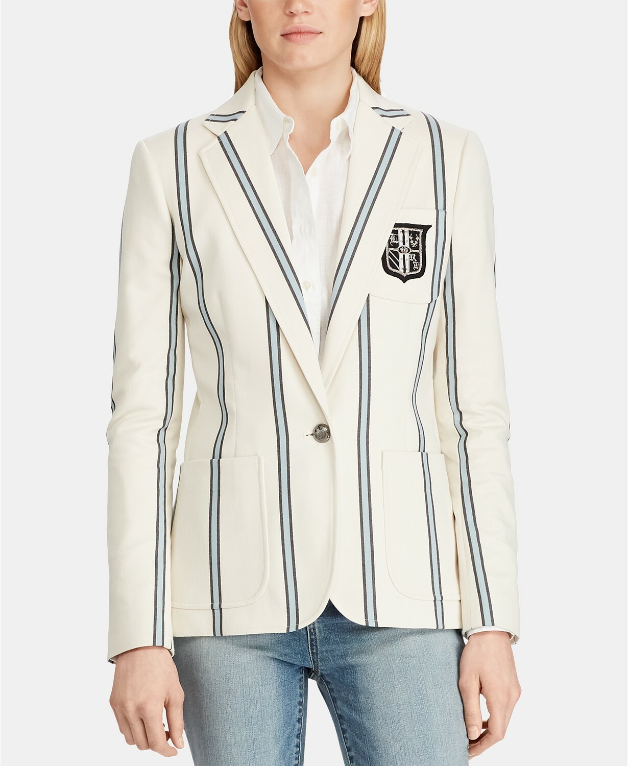 ralph lauren cream blazer