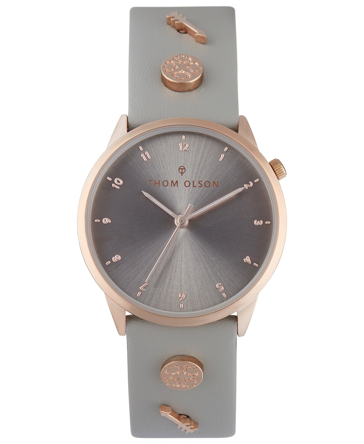 J56 Thom Olson Women's Taupe Leather Strap Watch 34mm | eBay