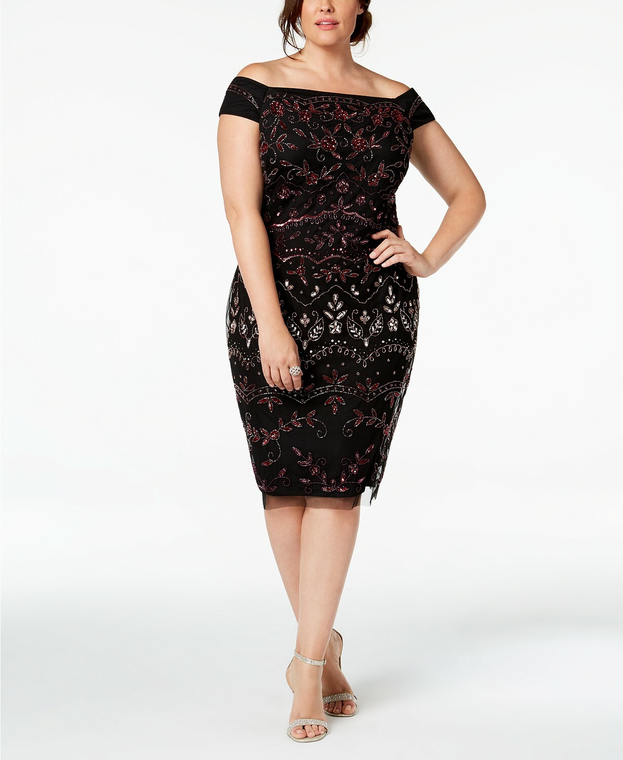 adrianna papell dresses plus size