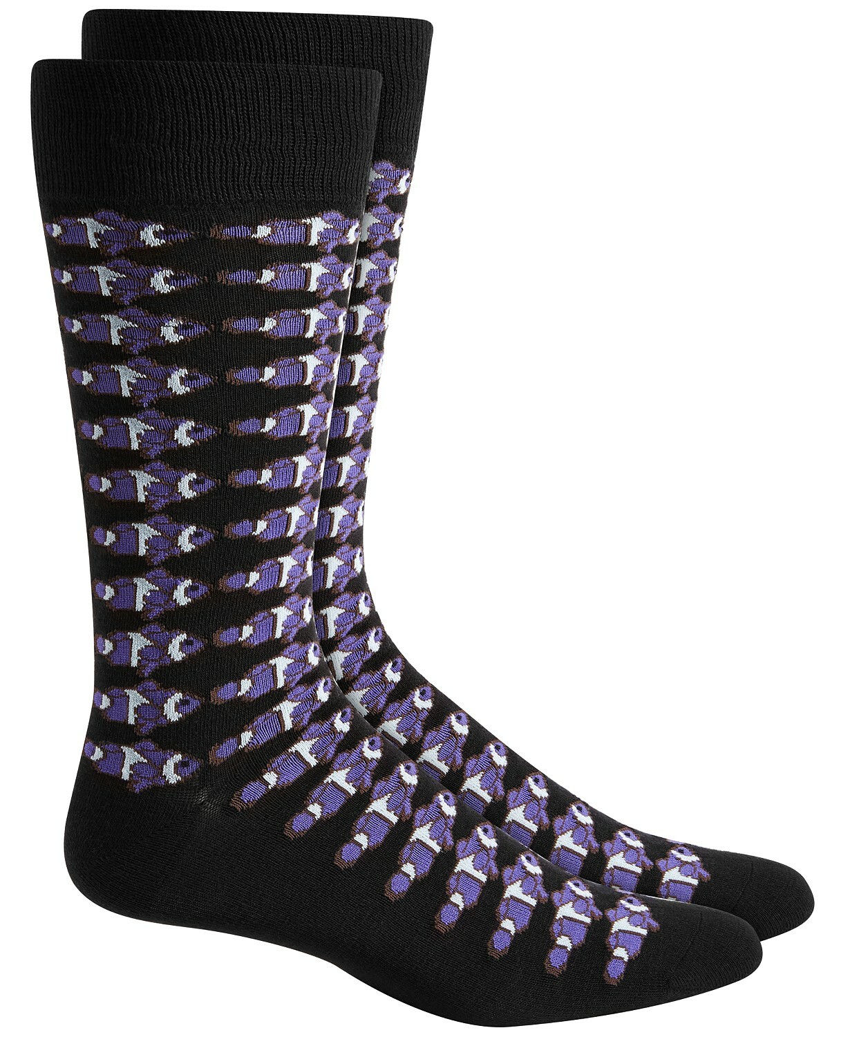 AlfaTech by Alfani Men's Purple Clown Fish Socks