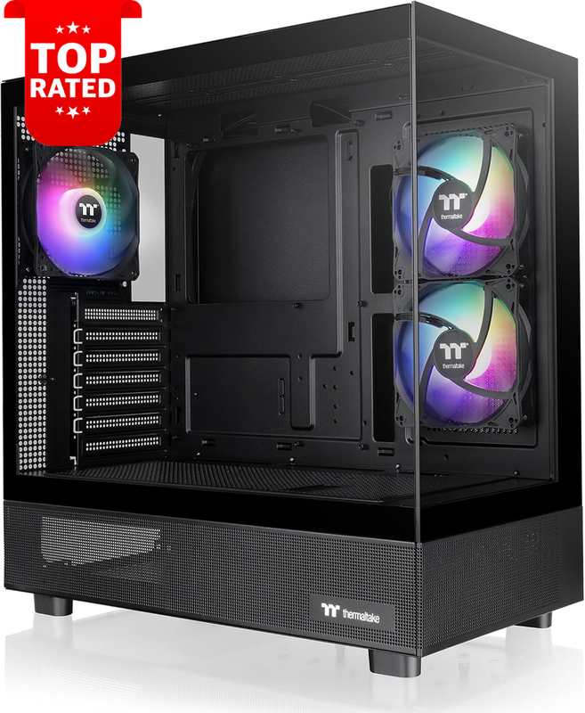View 270 Plus Tempered Glass ARGB Mid Tower Case Black Edition CA-1Y7-00M1WN01