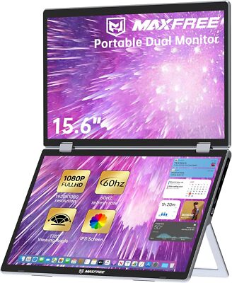 15.6'' FHD Laptop Screen Extender with DP/Thunderbolt USB Type-C HDMI Secondhand