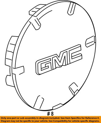 GMC GM OEM 13-15 Terrain Wheels-Center Cap 22884890 GMC GM OEM 13-15 Terrain Wheels-Center Cap 22884890