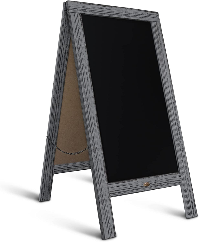 Rustic Vintage Graywash Wooden A-Frame Chalkboard/Sidewalk Chalkboard Sign/Large