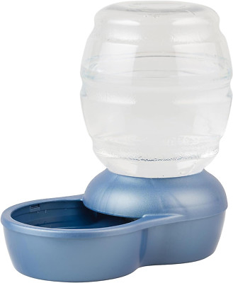Replendish Gravity Waterer with Microban for Cats and Dogs, 1 Gallon,Blue, Made 