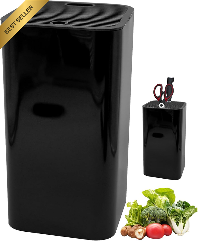 Empty Knife Holder,Knife Block without Knives,Universal round Knife Block Only,K