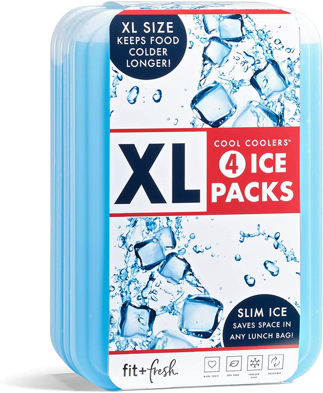 S Freezer Slim Ice Pack For Lunch Box 4 Set Xtra Large 4 Cou