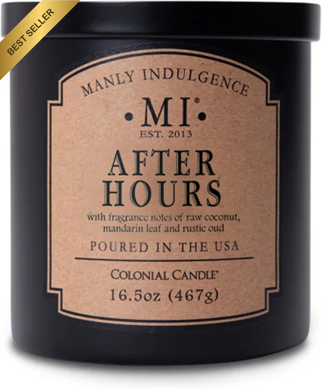 after Hours Scented Jar Candle for Men 16.5 Oz - Coconut, Mandarin Leaf, Citrus,