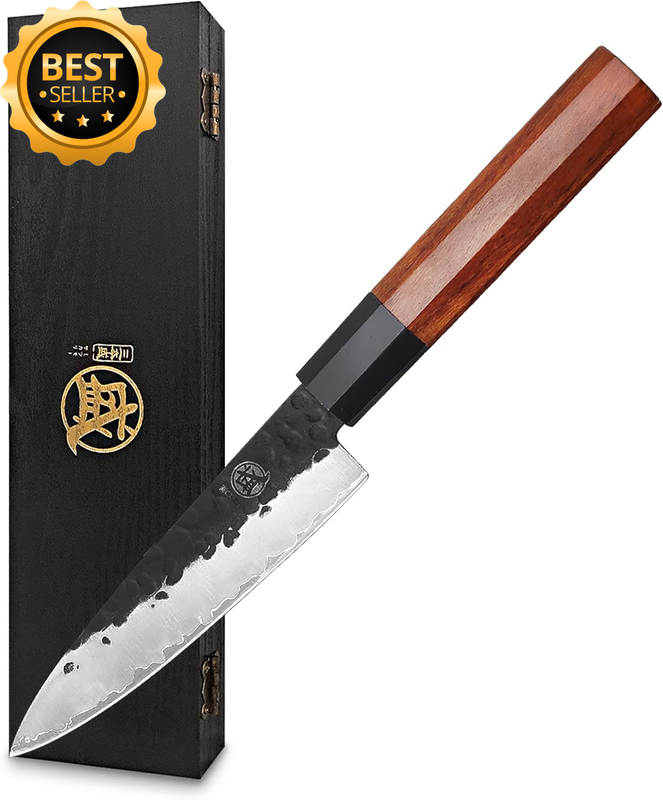 14 Cm Japanese Hand Forged Paring Knife, High Carbon Steel Fruit and Vegetable K