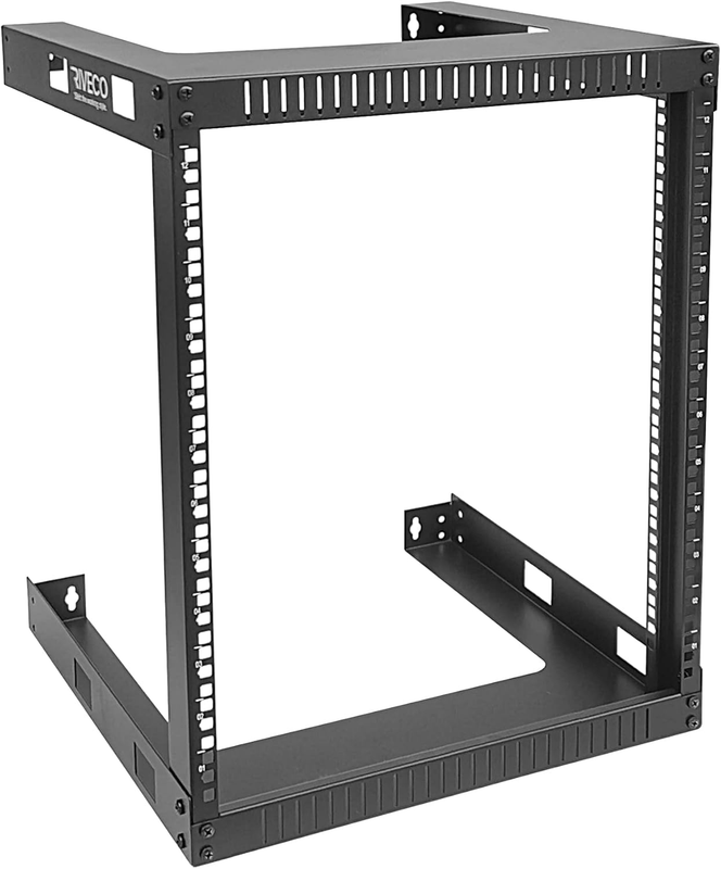 12U 19" Wall Mount Server Rack - Heavy Duty Open Frame for Home/Office Use