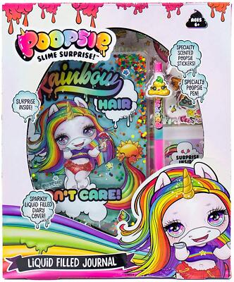 Poopsie Slime Surprise Liquid Filled Journal w/ Stickers & Pen