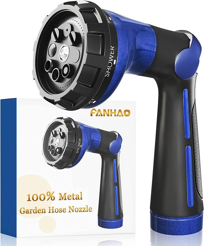 Garden Water Hose Metal Nozzle Spray High Pressure Car Cleaning Thumb Control