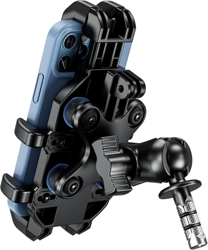 Motorcycle Fork Stem Phone Mount with Vibration Dampener | Heavy Duty Cellphone