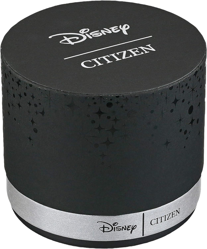 Pre-owned Citizen Eco-drive Disney Quartz Men's Watch, Stainless Steel With Leather Strap,