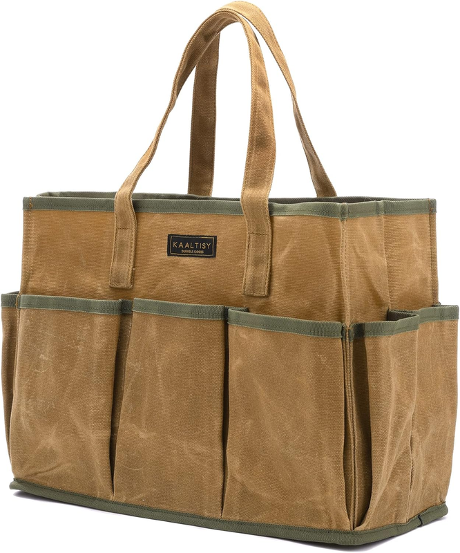 16OZ Waxed Canvas Tool Tote Bag | Large-Capacity Tool Storage Tote