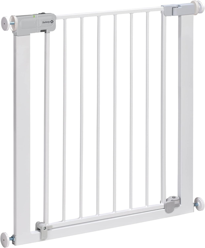 Safety 1st Auto Close Stair Gate Baby Dog Pressure Fit Metal White 73-80 cm