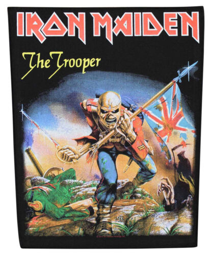 Large Iron Maiden The Trooper Woven Sew On Battle Jacket Back Patch