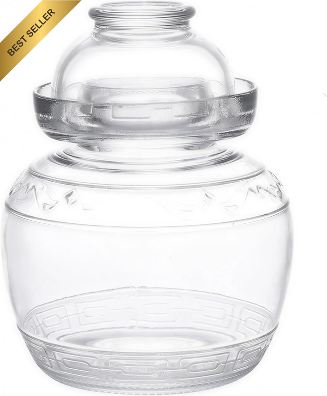 Attol Glass Jar Fermentation Jar, Pickle Jar with Water Seal Lid, Fermentation K