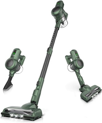 Orfeld Akku Staubsauger, kabellos 4 in 1 Handstaubsauger mit Teleskopstange