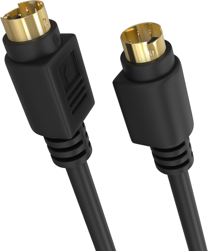 S-Video (SVHS) Fully-Shielded Gold-Plated Cable – 3 Feet, Black (1081-352-N)