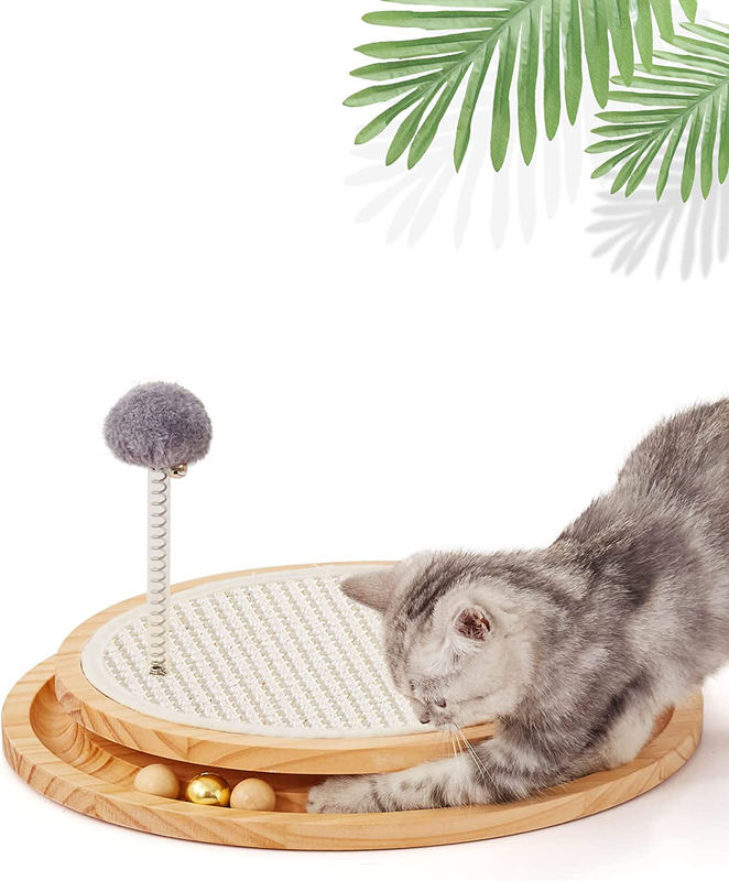 Cat Scratcher, Cat Natural Sisal Scratching Pad, Kitten Intera...