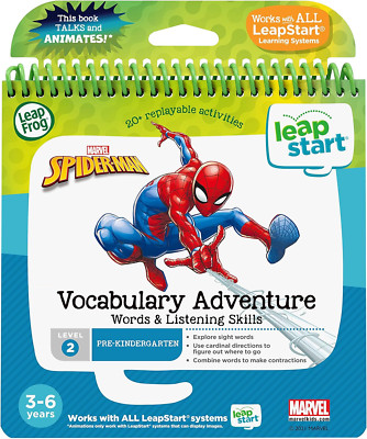 Leapfrog Marvel's Spider Man Vocabulary Adventure Interactive Learning Book Kids