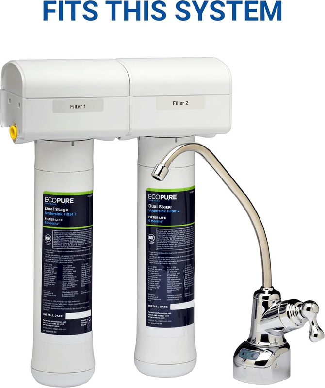ECODWF Dual Stage Under Sink Filter Set