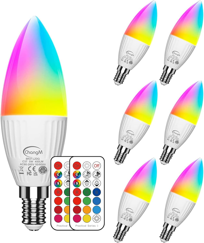 E12 LED Light Bulbs 5W,40W Equivalent, Small Base B11 Candelabra Light Bulbs, Se