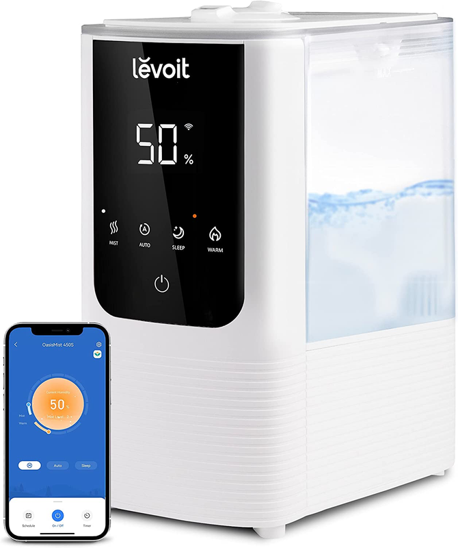 S For Bedroom Home, Smart Warm And Cool Mist Air Humidifier 