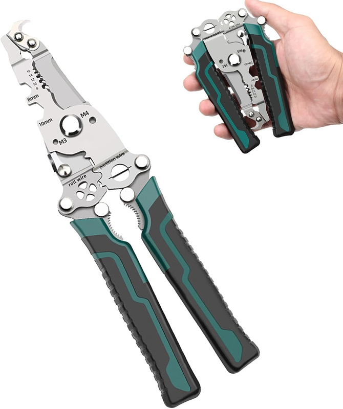 18-In-1 Folding Wire Stripper 2025 Upgrade - Multi-Function Crimping Tool for El