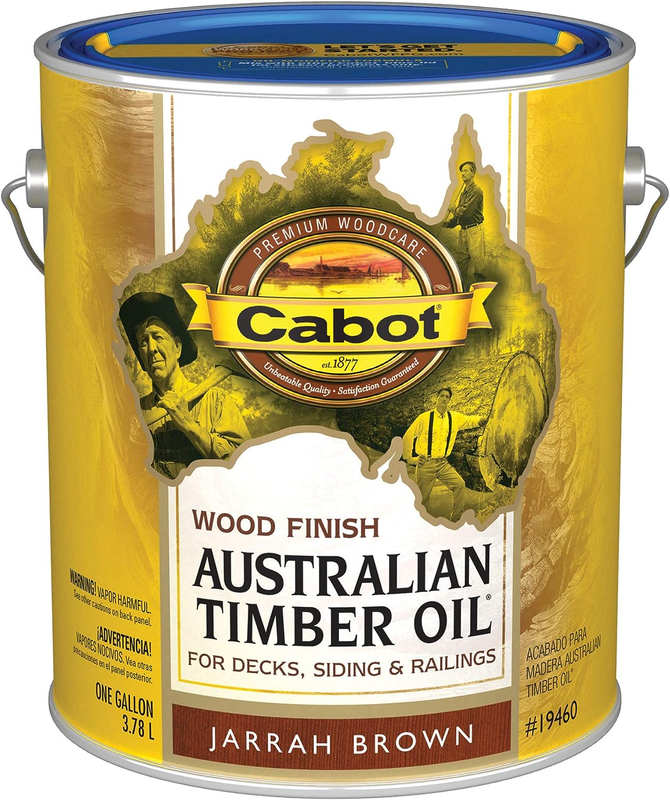 Cabot 140.0019460.007 Australian Timber Oil Water Reducible Stain, 1 gal, Jarrah