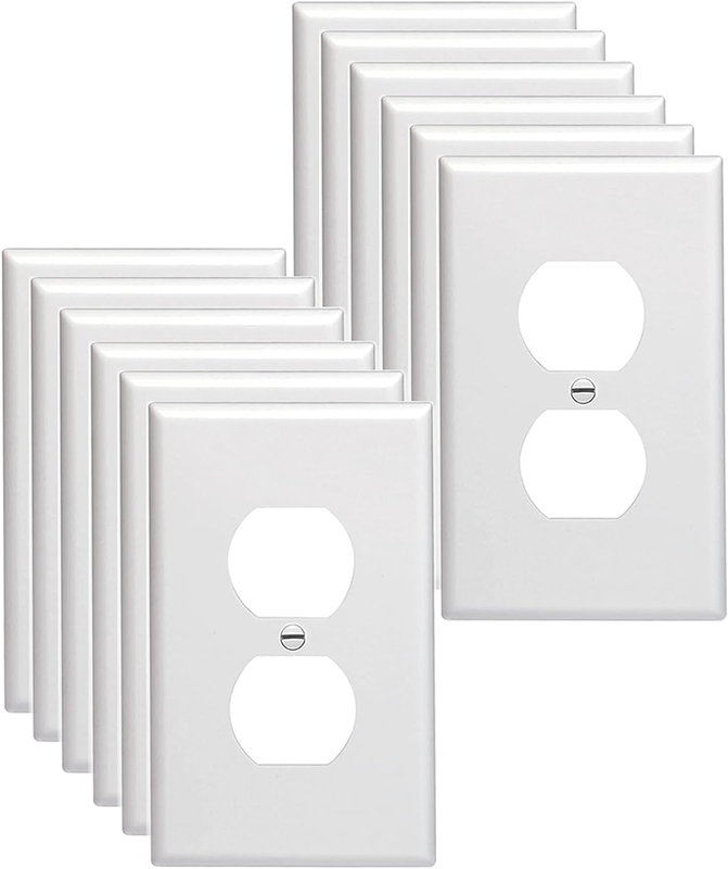S 1-gang Standard Size, 12 Pack, White