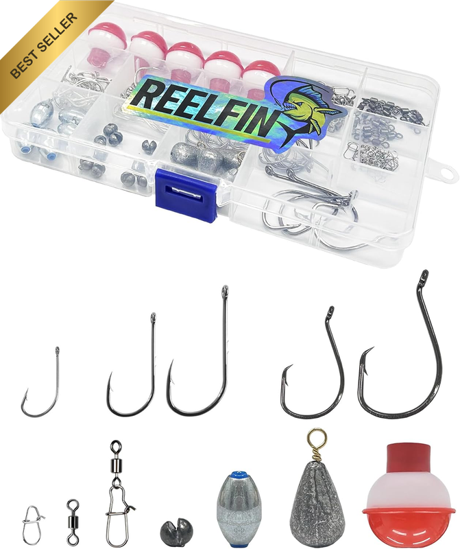 Reelfin Fishing Terminal Tackle Combo Box, Fishing Accessories Kit