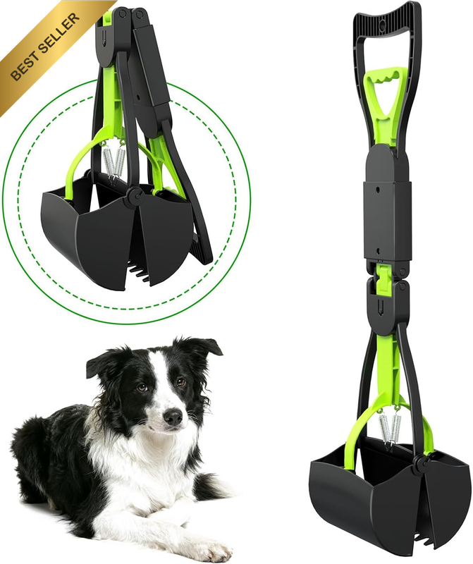 32“/82.5Cm Large Dog Pooper Scooper for Yard, Portable Pooper Scooper with Long