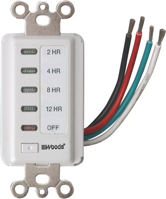  59014Wd In-wall 12-Hour Digital Countdown Timer, White