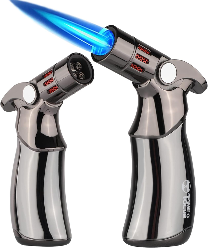Cooking Torch ，Butane Torch, Premium 4 Flame Kitchen Torch Lighters with Adjusta