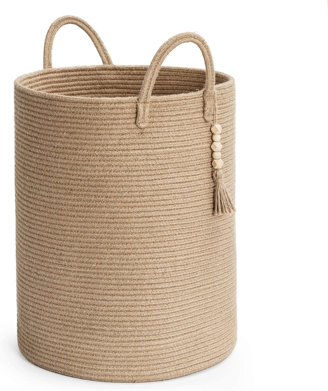 Tall Wicker Laundry Basket,Large Storage Baskets for Pillows, Towels,Decorative