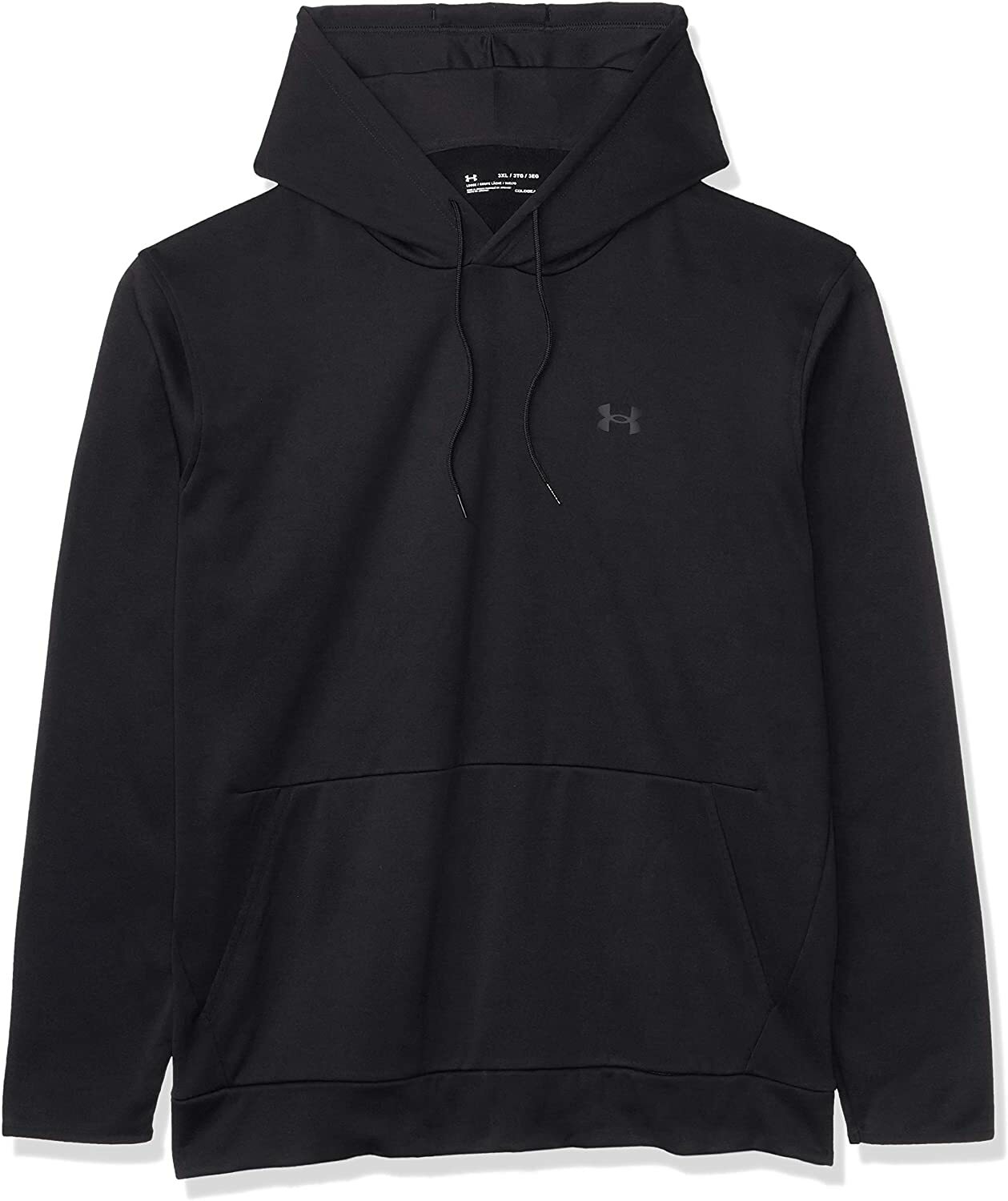 

Мужская черная флисовая толстовка Under Armour, однотонный пуловер с капюшоном, НОВИНКА, Черный