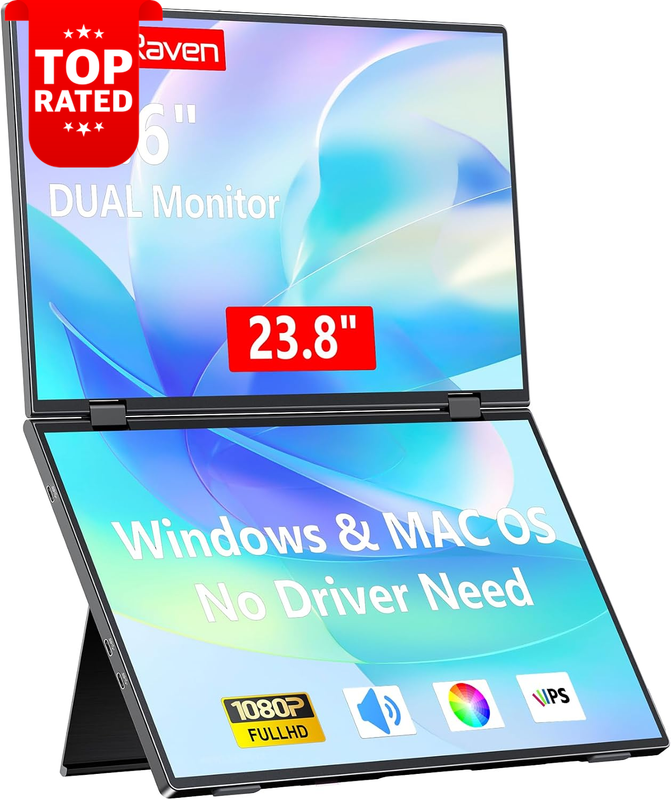 15.6 Inch Portable Laptop Monitor Screen Extender Mobile Display Travel HDMI