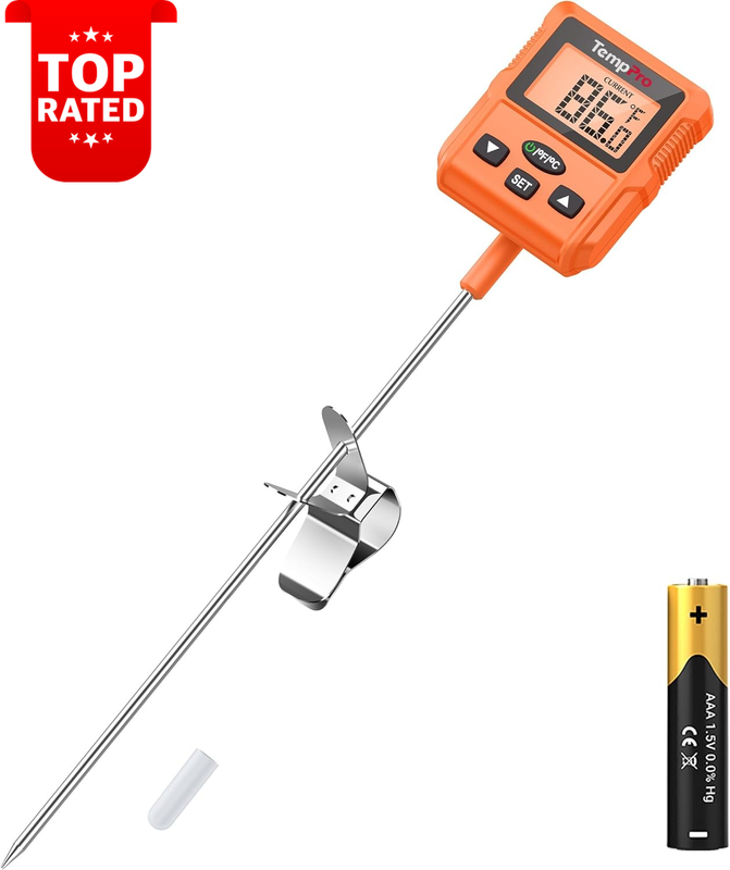 TP511 Digital Candy Thermometer Instant Read Food Meat Thermometer 8'' Probe